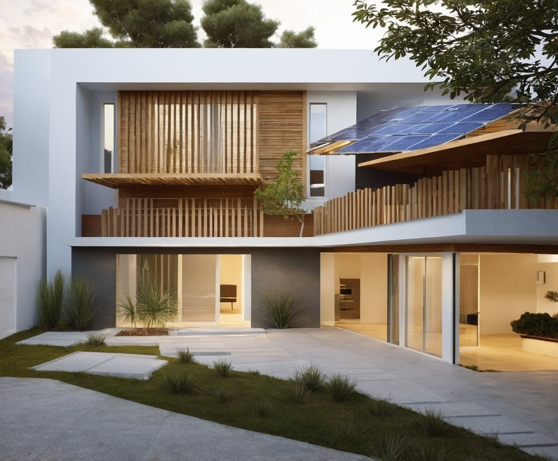 Instalación eficiente de placas solares en hogar.